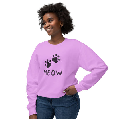 MEOW_Unisex Lightweight Crewneck Sweatshirt