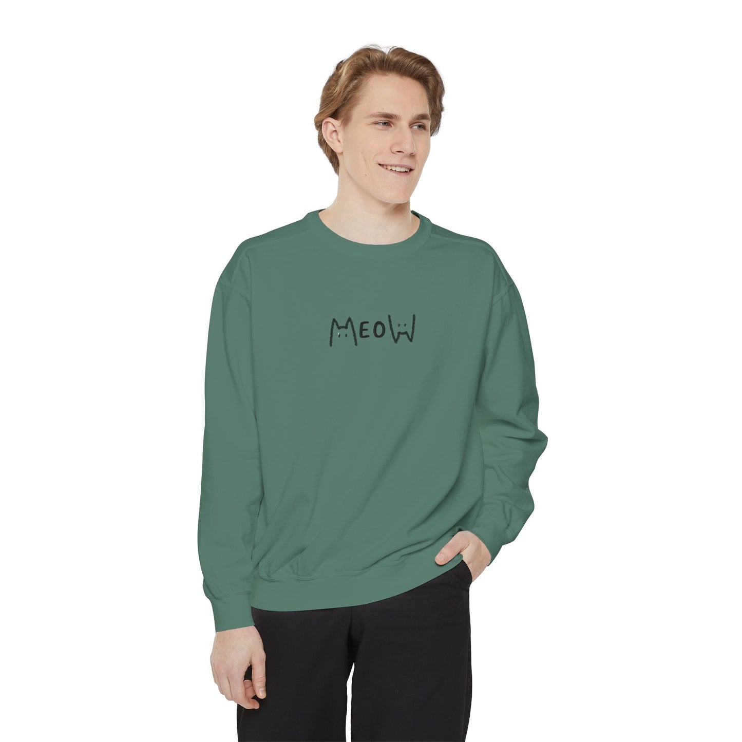 Meow_Unisex Garment-Dyed Sweatshirt