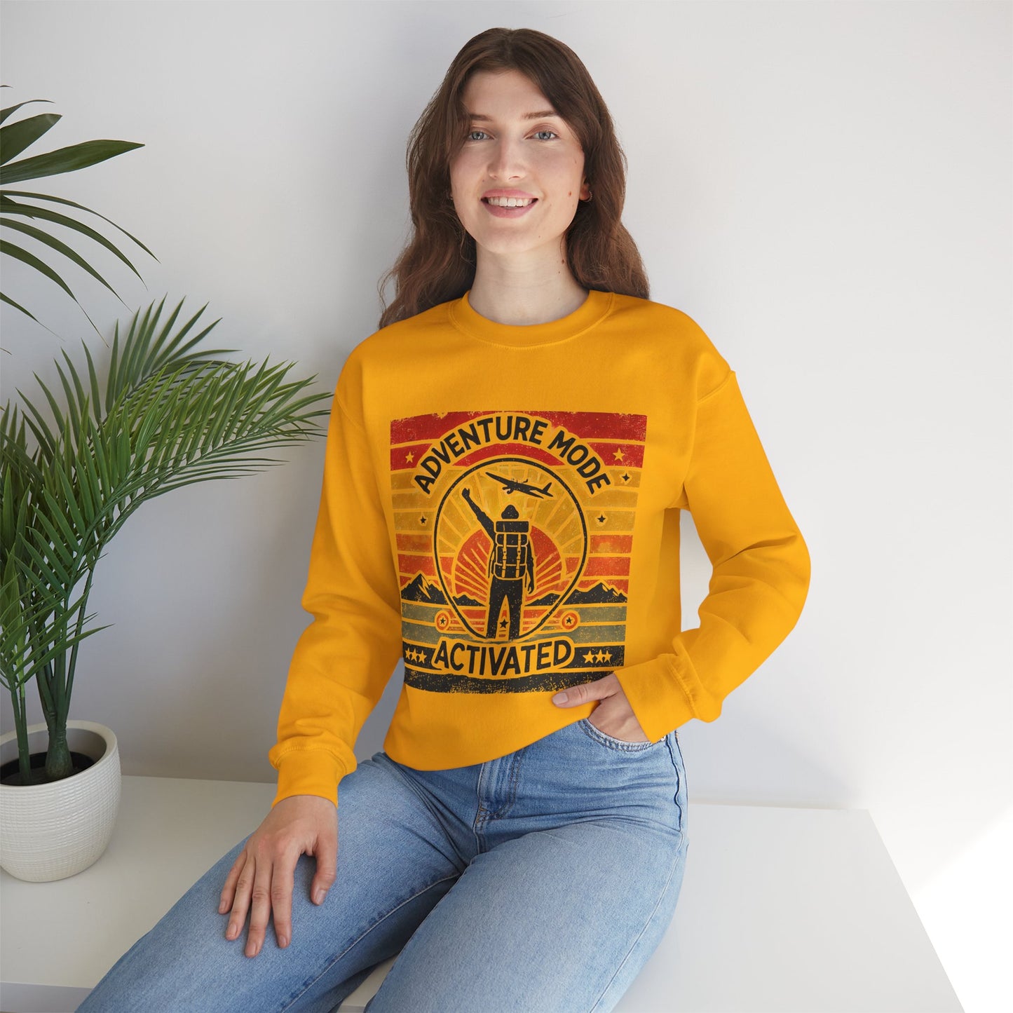 Adventure Mode Activated | Unisex Heavy Blend™ Crewneck Sweatshirt