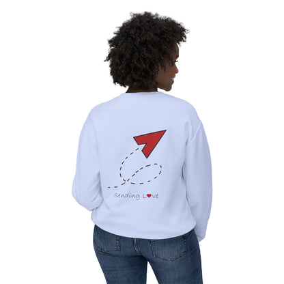 Sending Love | Unisex Lightweight Crewneck Sweatshirt