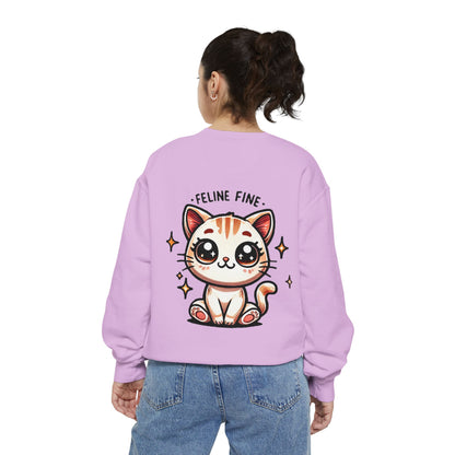Feline Fine | Unisex Garment-Dyed Sweatshirt