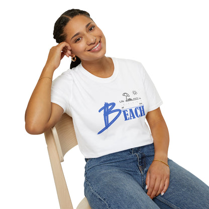 Life is Better at the Beach | Unisex Softstyle T-Shirt