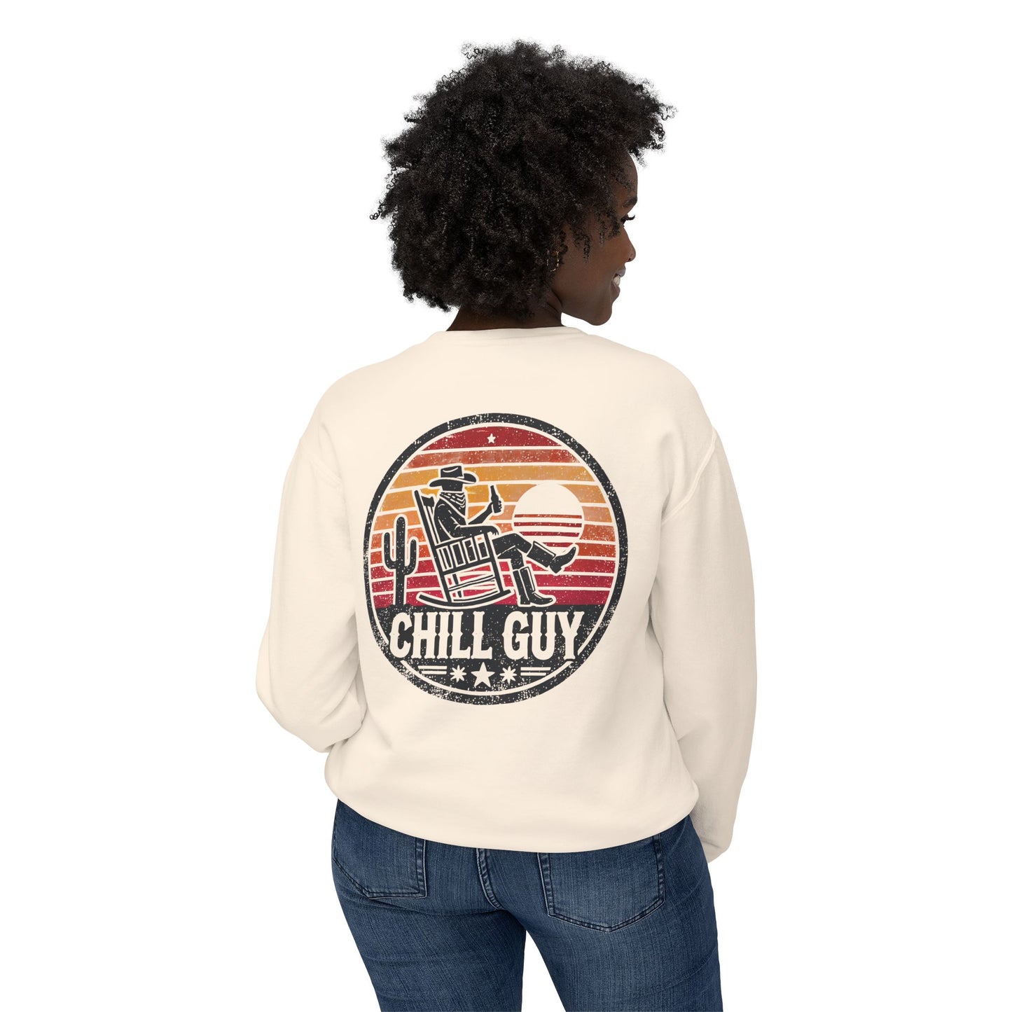 Chill Cowboy | Unisex Lightweight Crewneck Sweatshirt