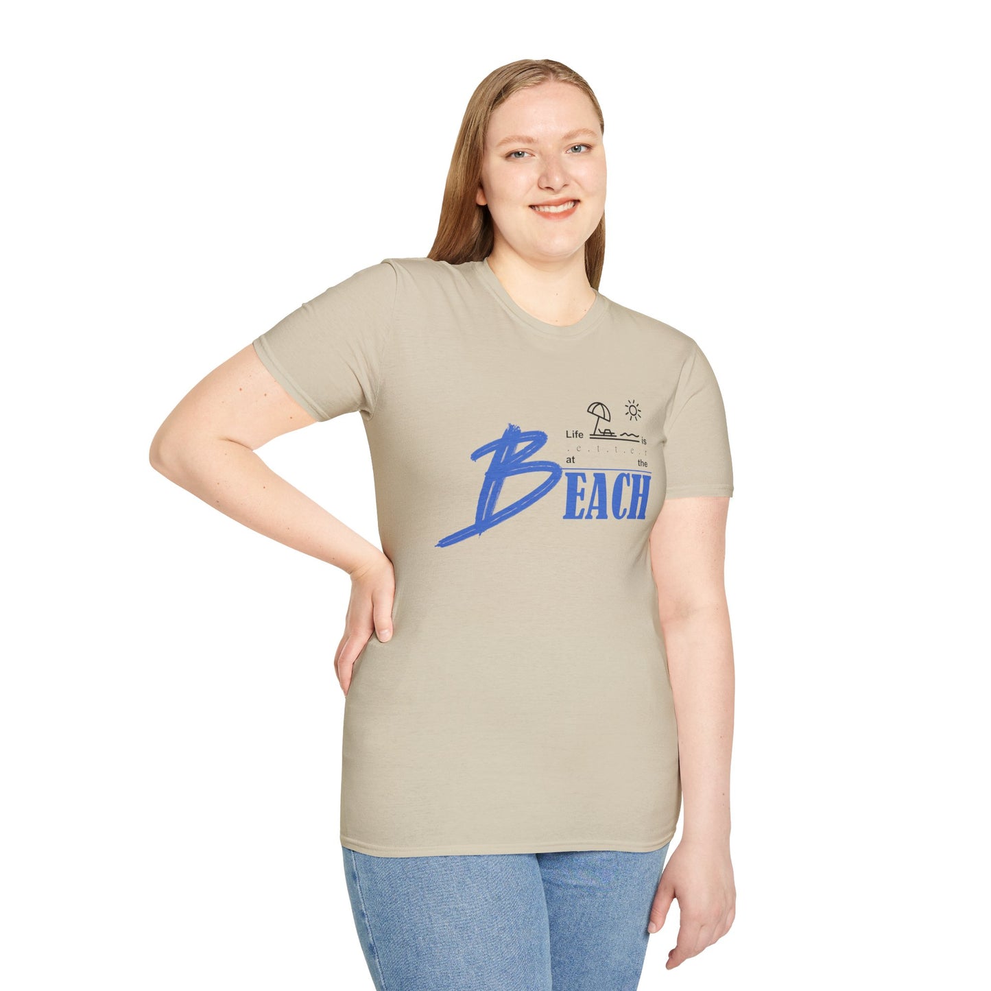 Life is Better at the Beach | Unisex Softstyle T-Shirt