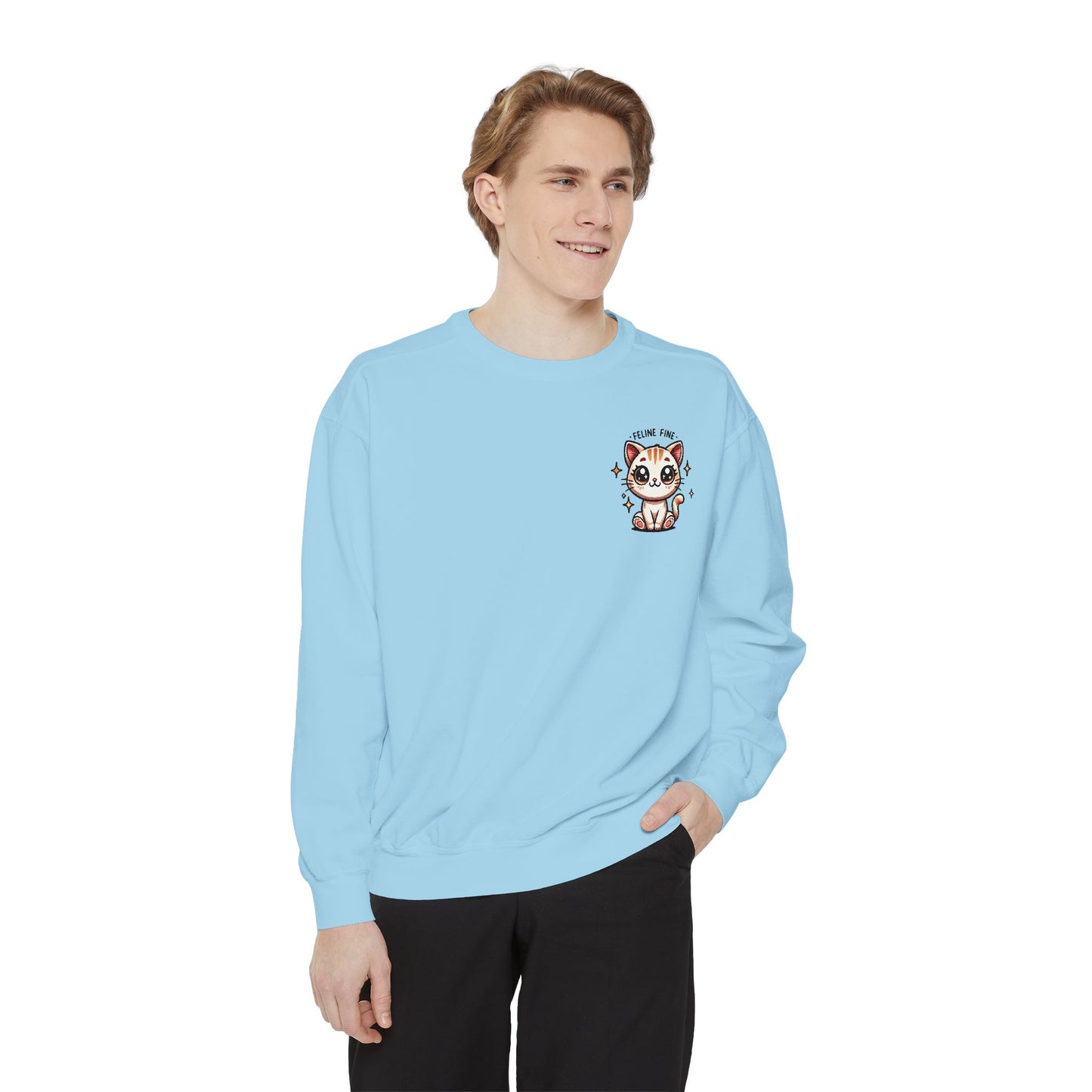 Feline Fine | Unisex Garment-Dyed Sweatshirt