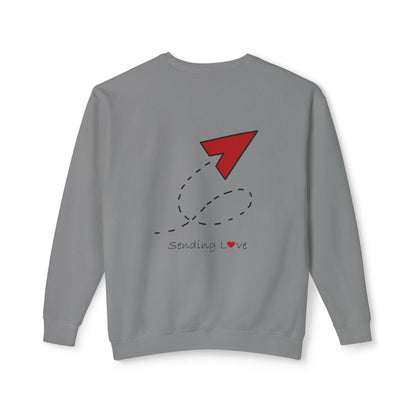 Sending Love | Unisex Lightweight Crewneck Sweatshirt