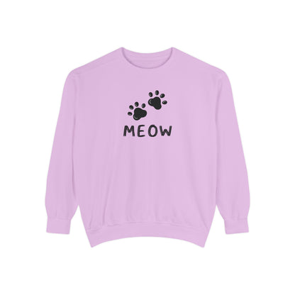 MEOW_Unisex Garment-Dyed Sweatshirt