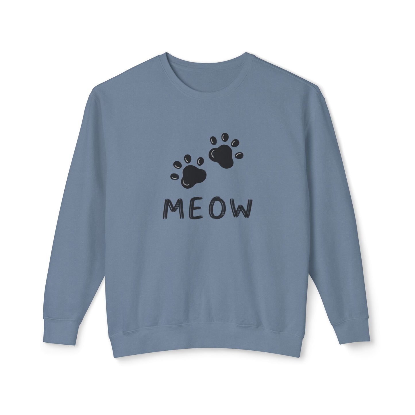 MEOW_Unisex Lightweight Crewneck Sweatshirt