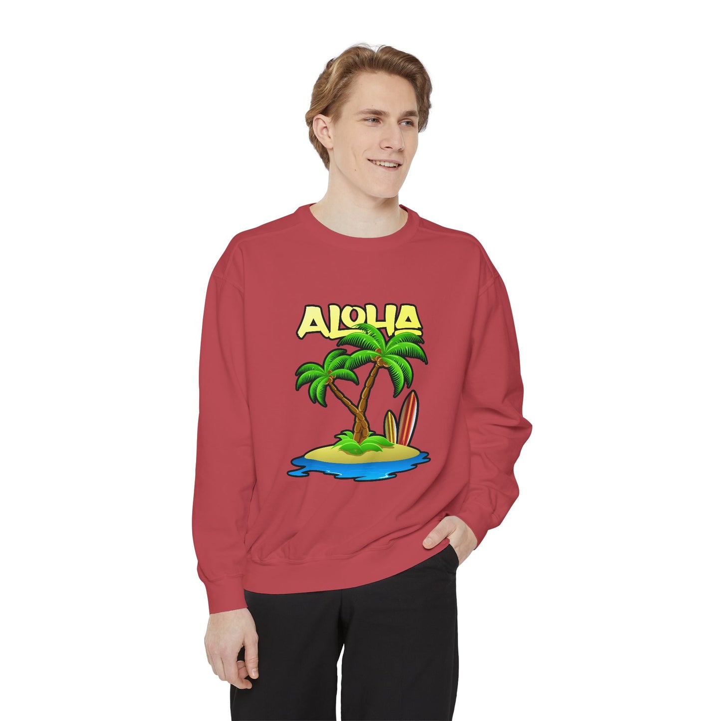 ALOHA | Unisex Garment-Dyed Sweatshirt