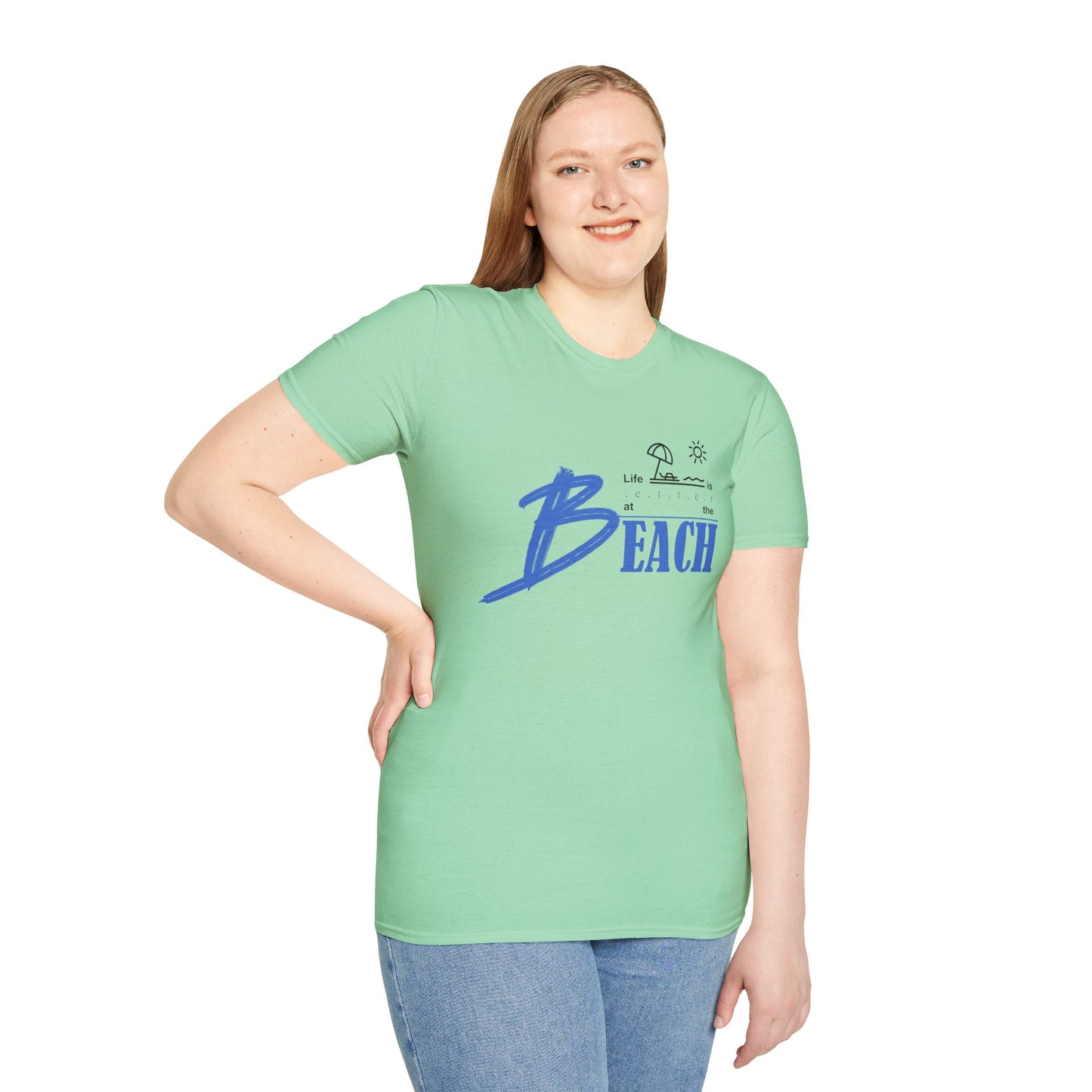Life is Better at the Beach | Unisex Softstyle T-Shirt