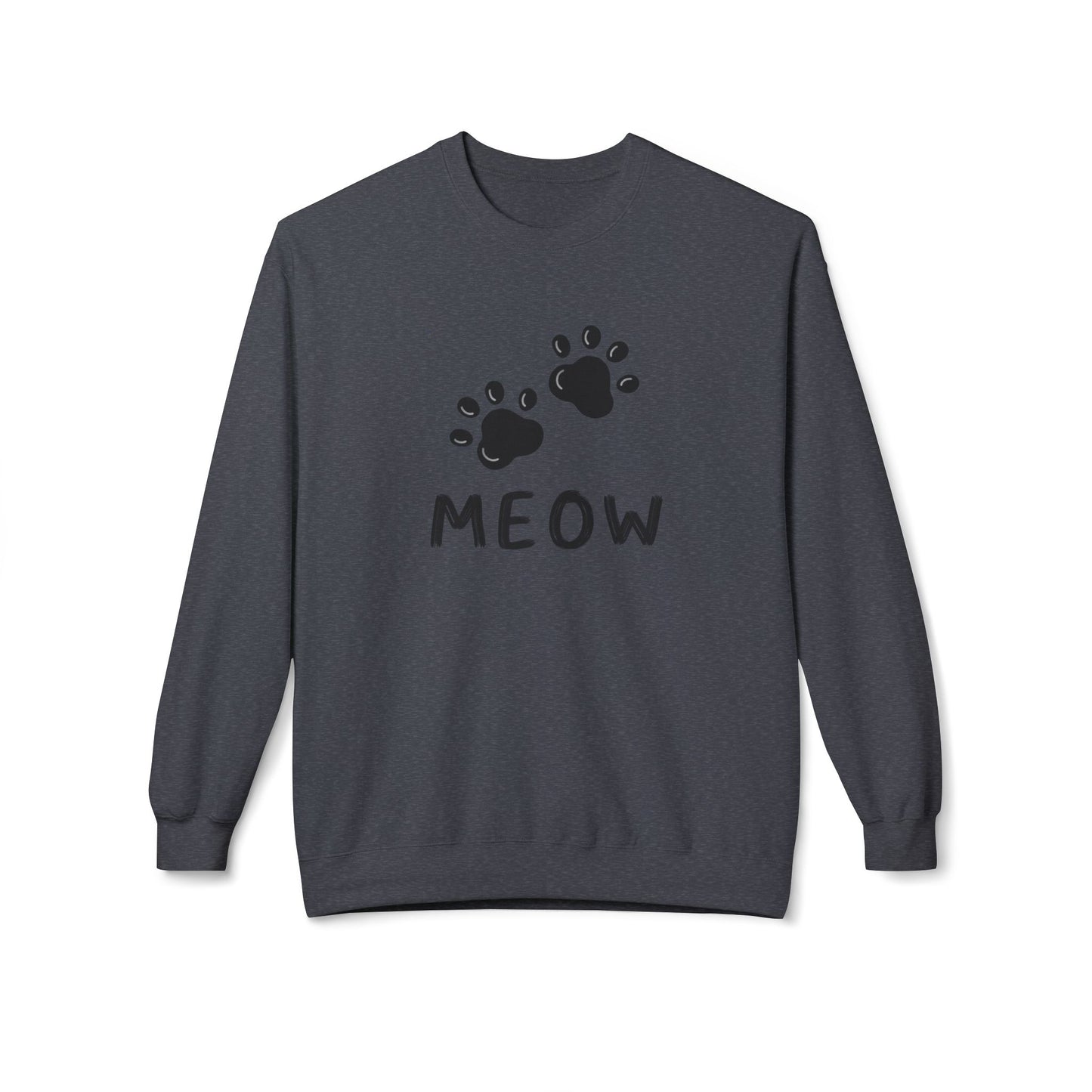 MEOW_Unisex Midweight Softstyle Fleece Crewneck Sweatshirt