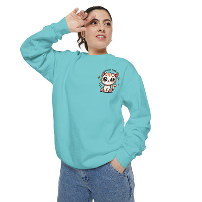 Feline Fine | Unisex Garment-Dyed Sweatshirt