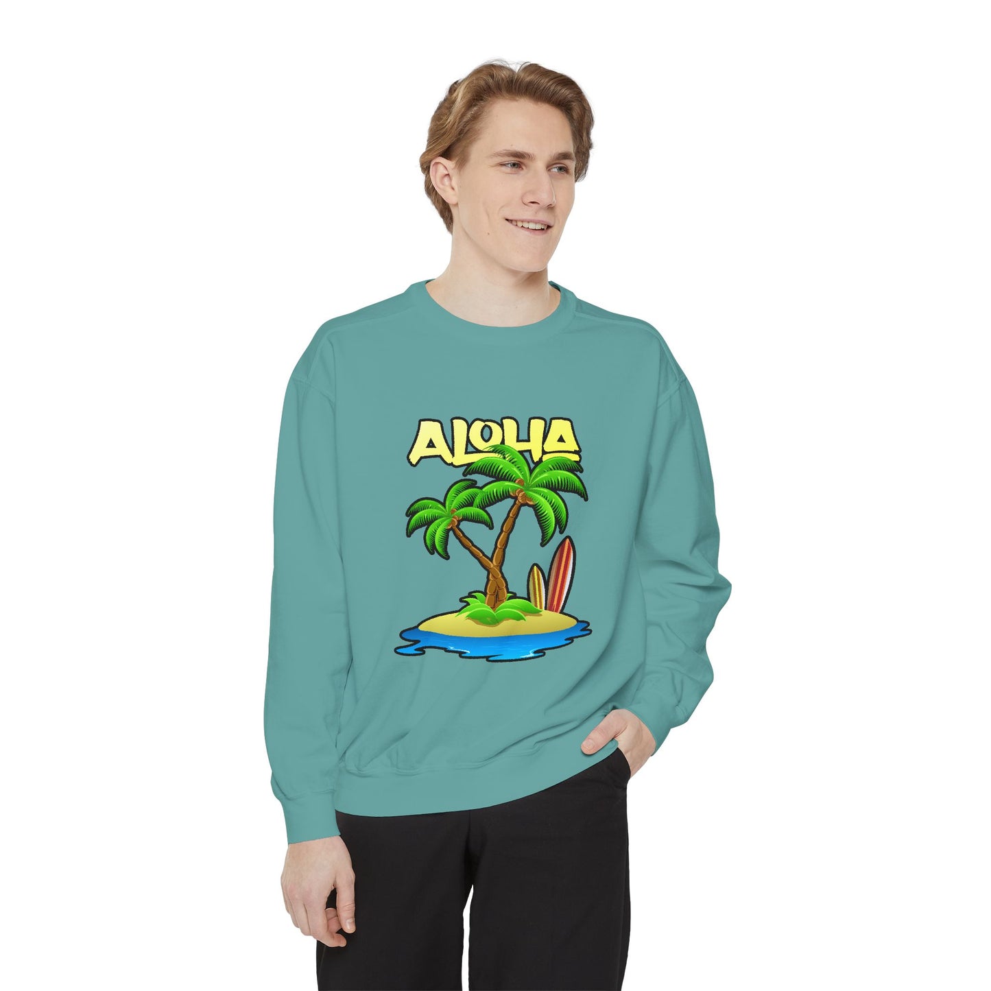 ALOHA | Unisex Garment-Dyed Sweatshirt