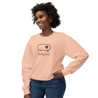 Sending Love_Unisex Lightweight Crewneck Sweatshirt