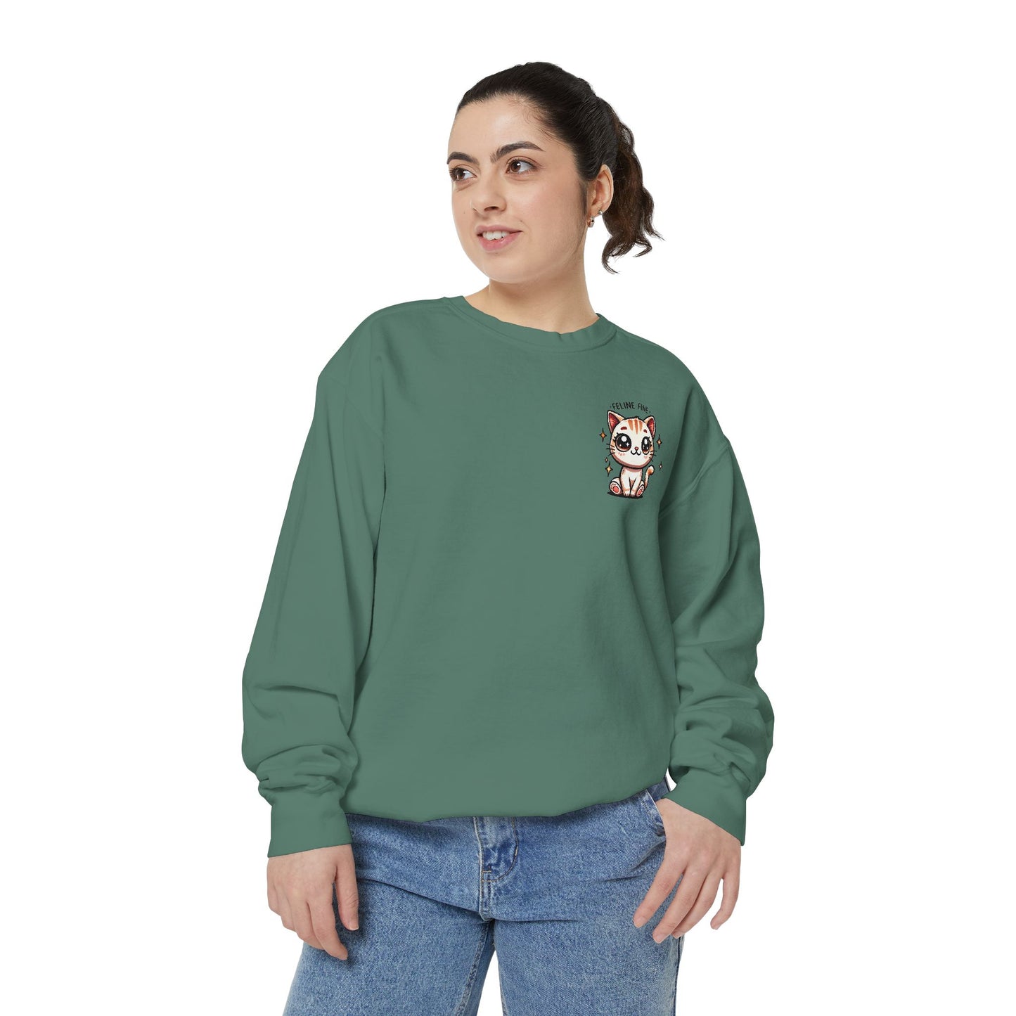 Feline Fine | Unisex Garment-Dyed Sweatshirt