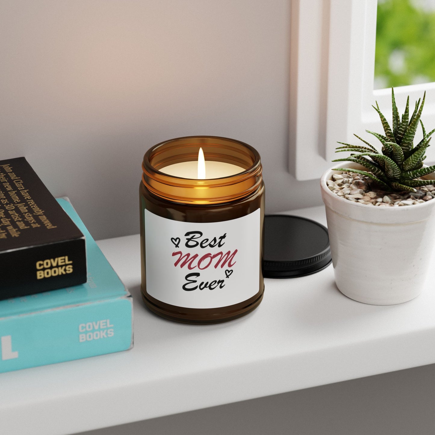Best Mom Ever | Scented Soy Candle (Multi-Size, Amber Jar)