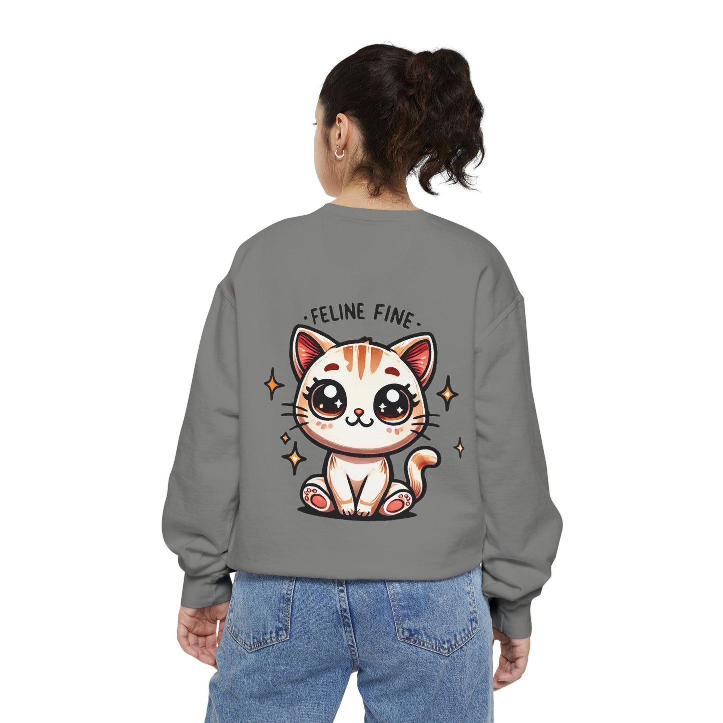 Feline Fine | Unisex Garment-Dyed Sweatshirt