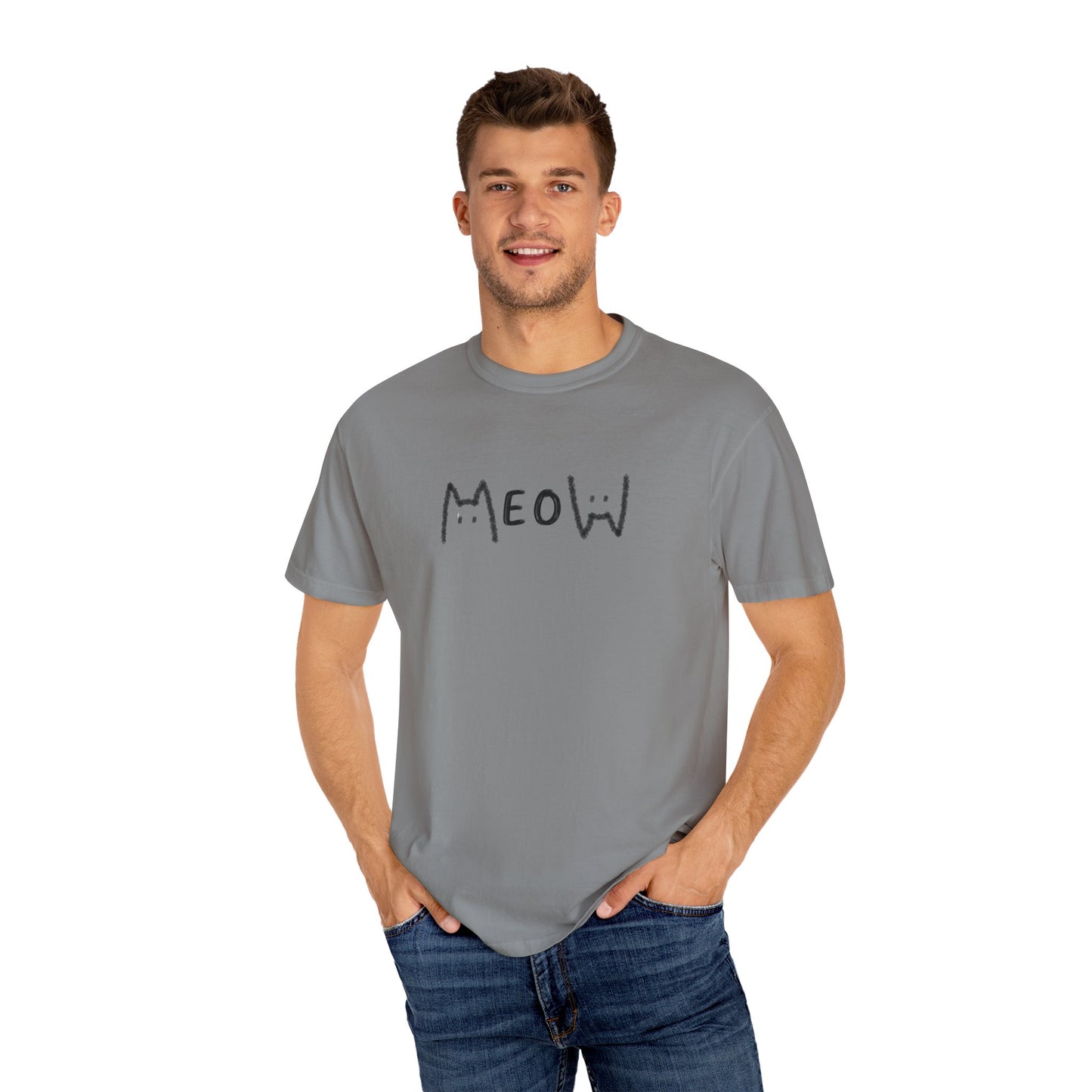 Meow_Unisex Garment-Dyed T-shirt