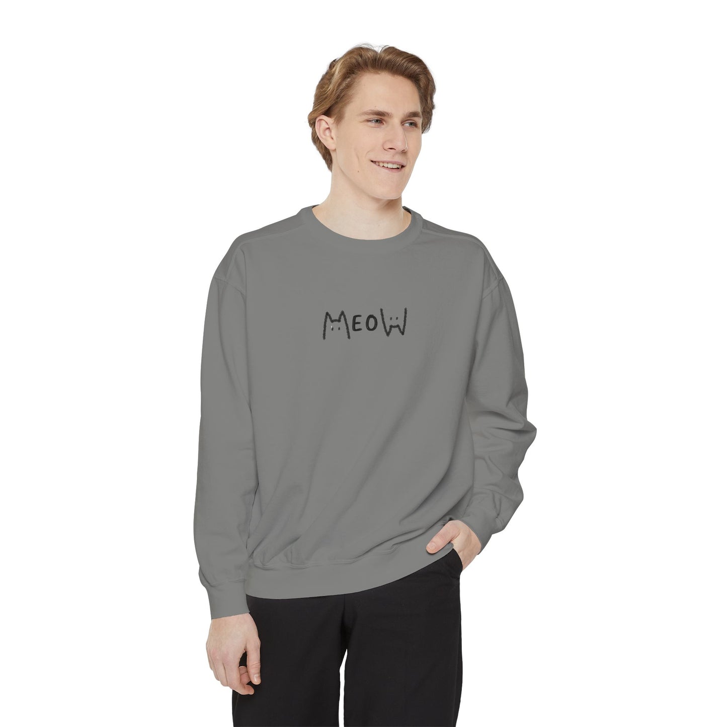 Meow_Unisex Garment-Dyed Sweatshirt