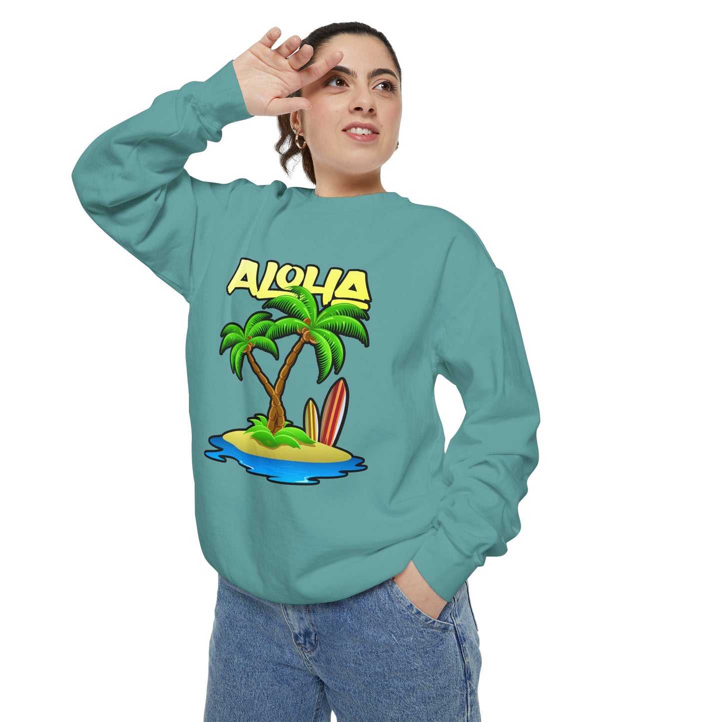 ALOHA | Unisex Garment-Dyed Sweatshirt