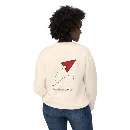 Sending Love | Unisex Lightweight Crewneck Sweatshirt