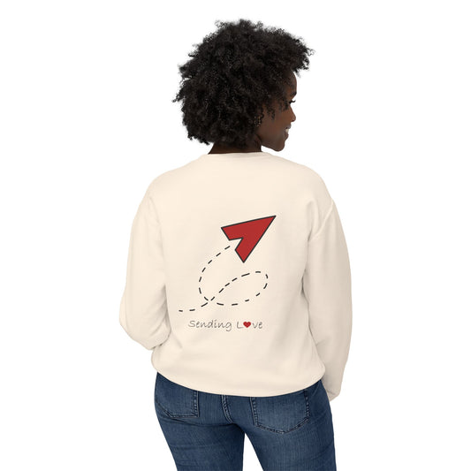 Sending Love | Unisex Lightweight Crewneck Sweatshirt