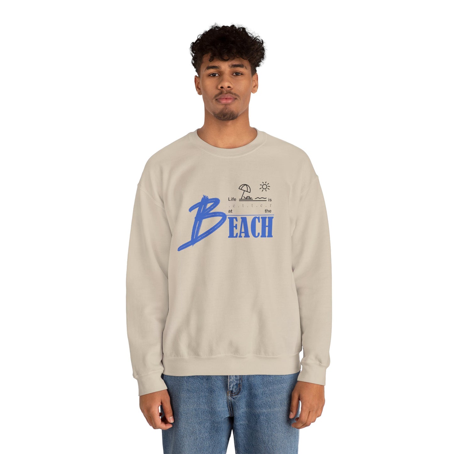 Life is Better at the Beach | Unisex Heavy Blend™ Crewneck Sweatshirt