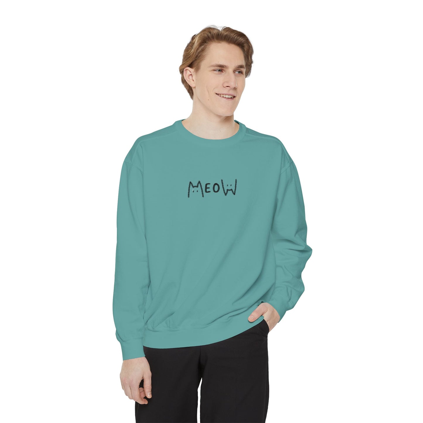 Meow_Unisex Garment-Dyed Sweatshirt