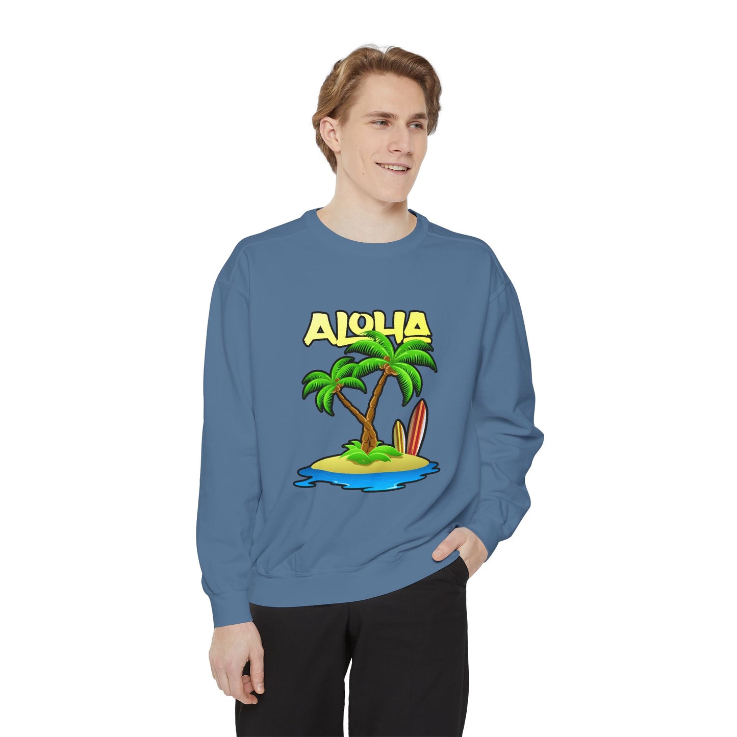 ALOHA | Unisex Garment-Dyed Sweatshirt