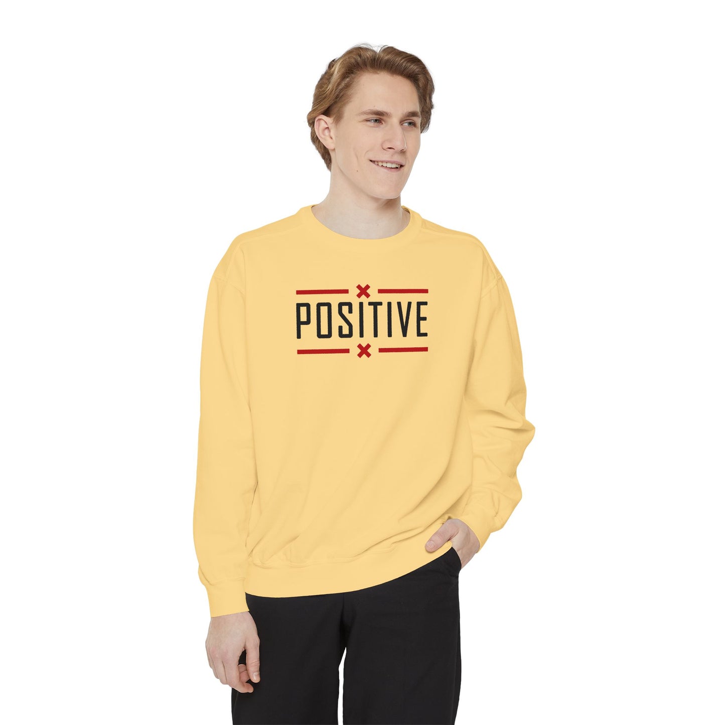 Positive_Unisex Garment-Dyed Sweatshirt