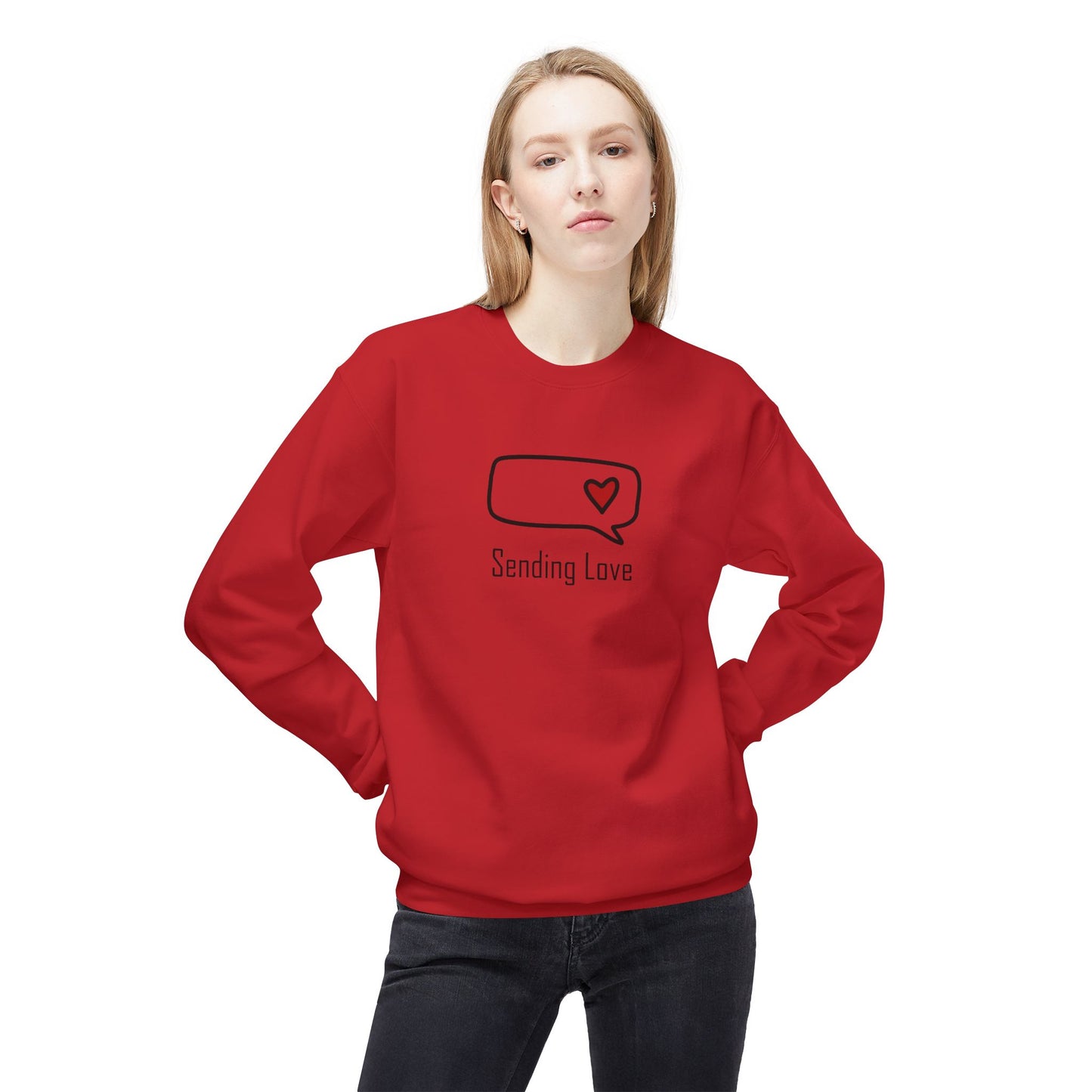 Sending Love_Unisex Midweight Softstyle Fleece Crewneck Sweatshirt