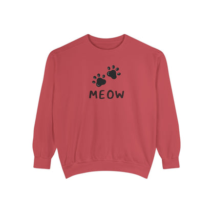 MEOW_Unisex Garment-Dyed Sweatshirt
