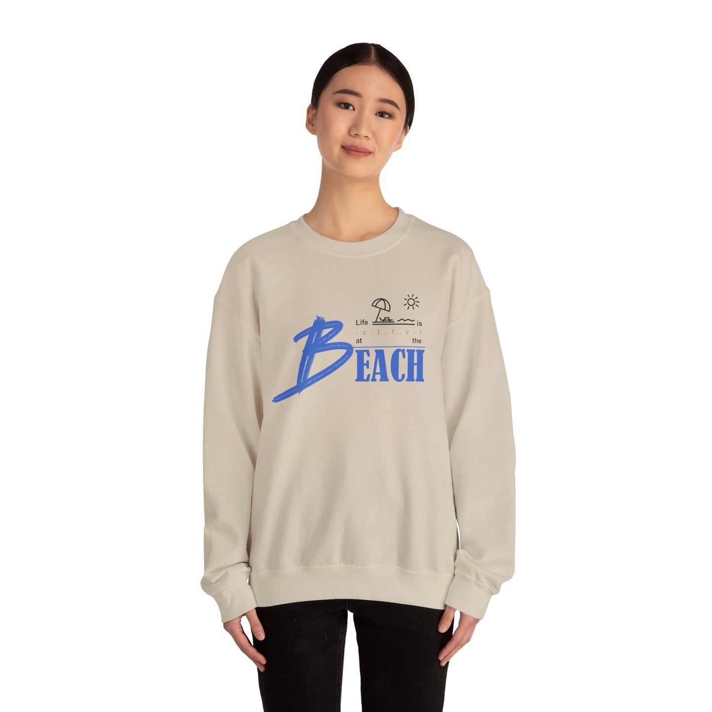 Life is Better at the Beach | Unisex Heavy Blend™ Crewneck Sweatshirt