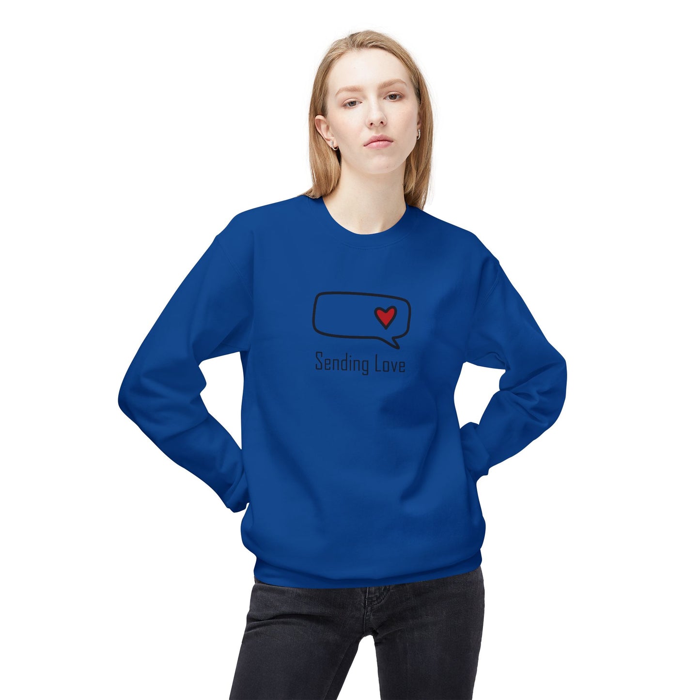 Sending Love_Unisex Midweight Softstyle Fleece Crewneck Sweatshirt