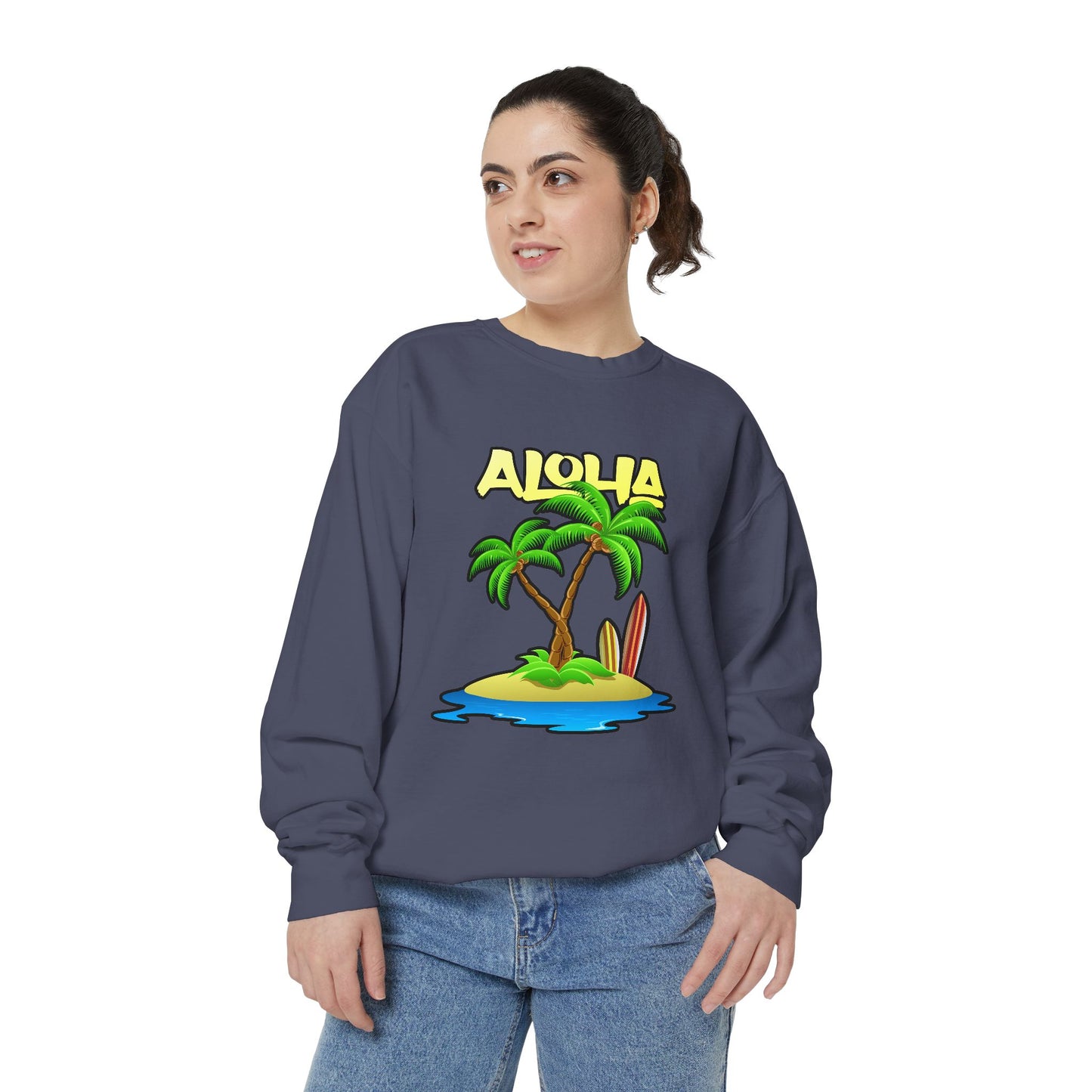 ALOHA | Unisex Garment-Dyed Sweatshirt