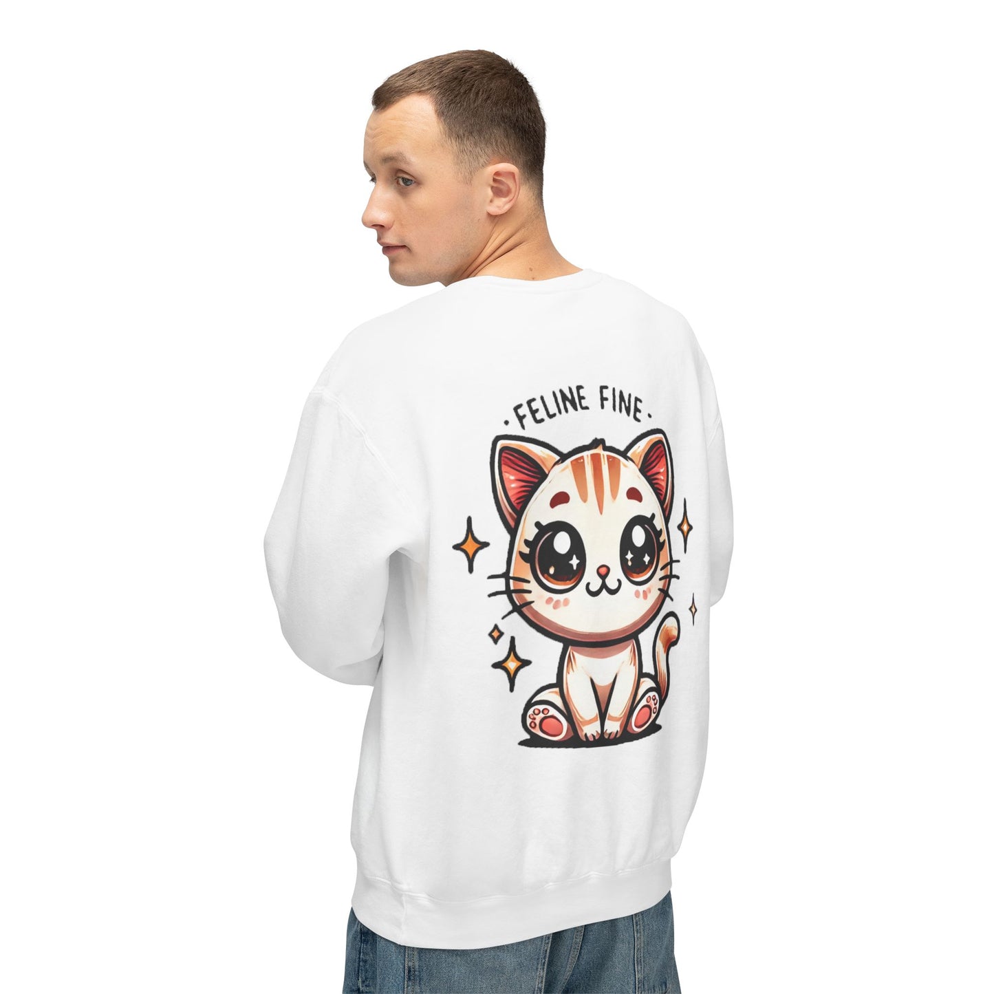 Feline Fine | Unisex Lightweight Crewneck Sweatshirt
