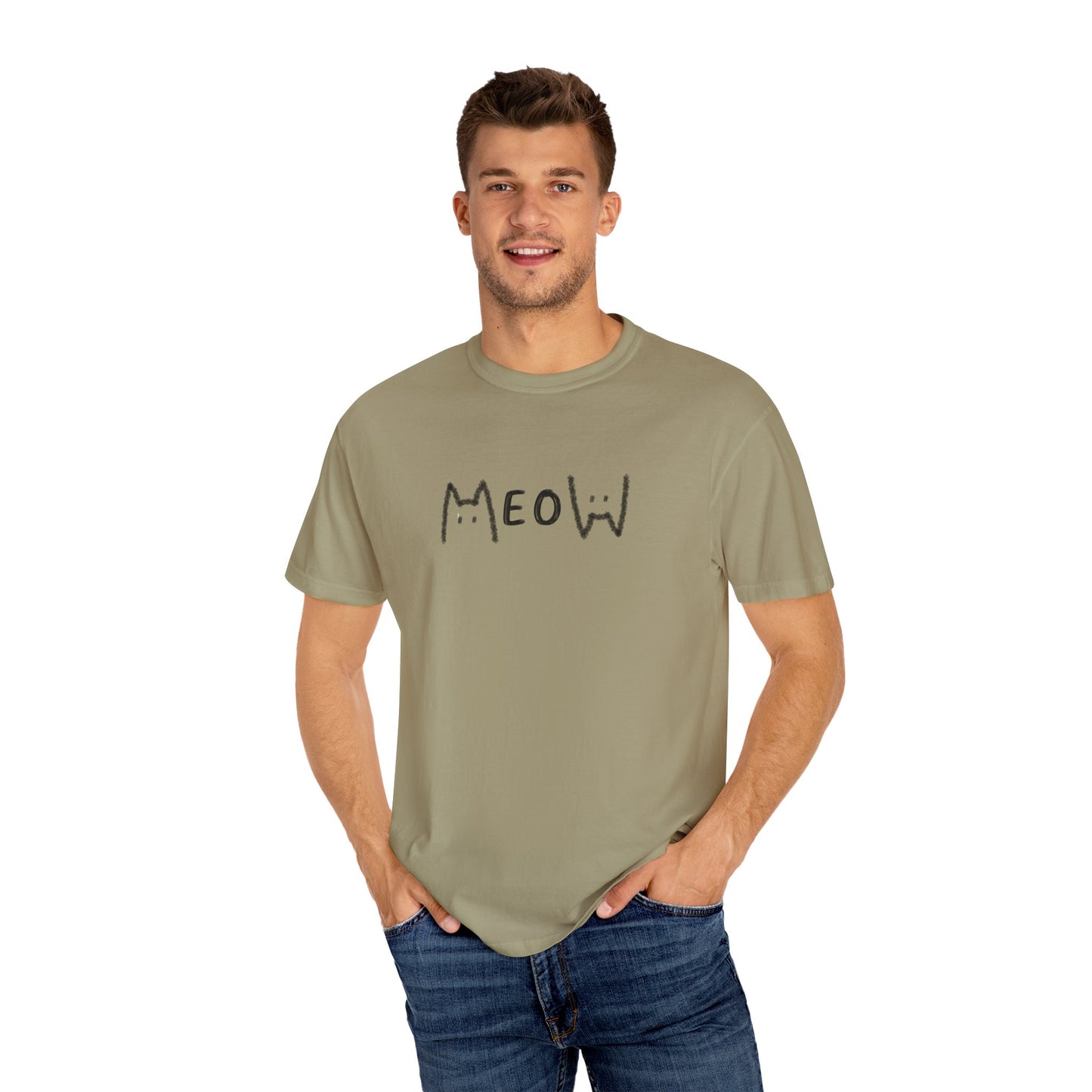 Meow_Unisex Garment-Dyed T-shirt