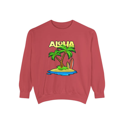 ALOHA | Unisex Garment-Dyed Sweatshirt