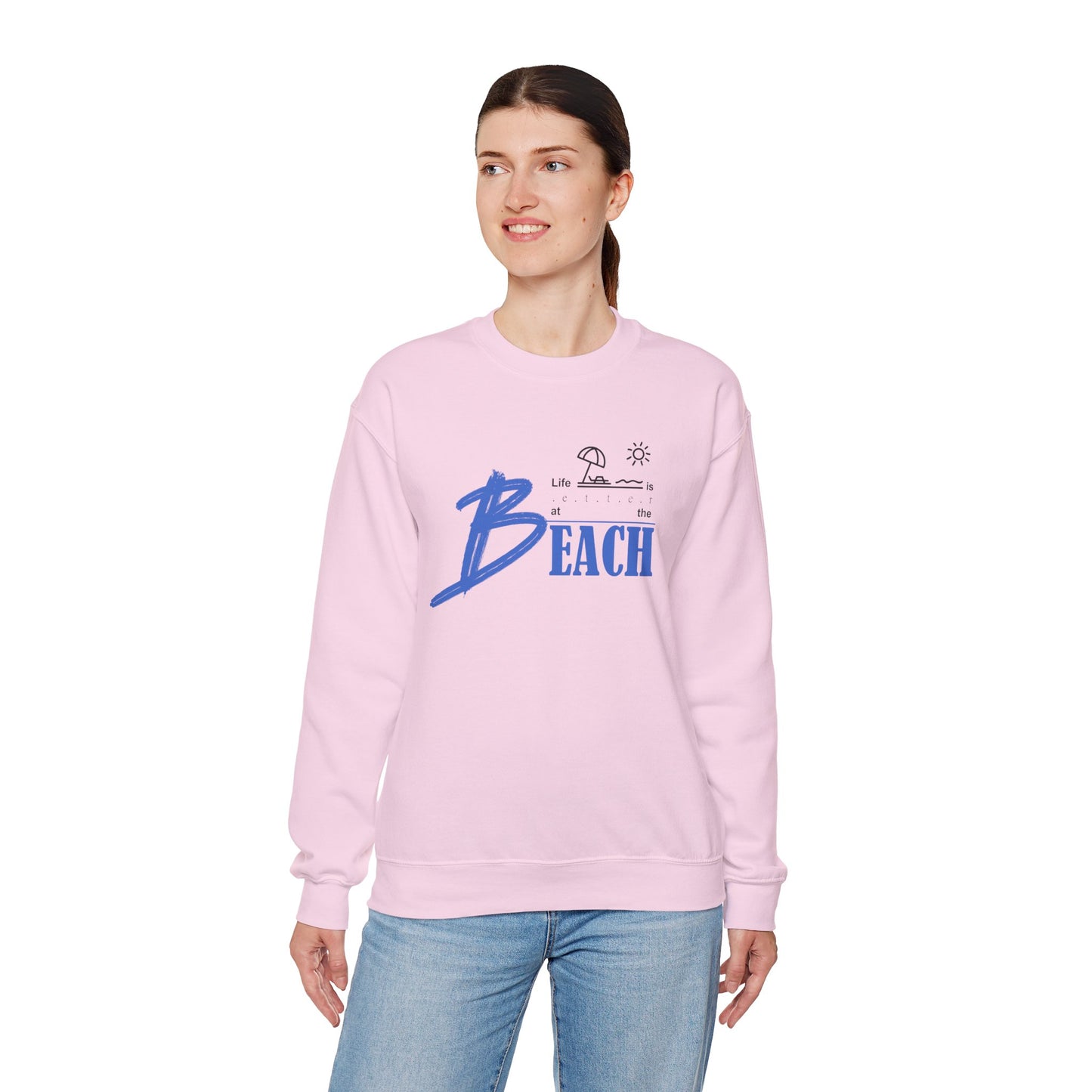 Life is Better at the Beach | Unisex Heavy Blend™ Crewneck Sweatshirt