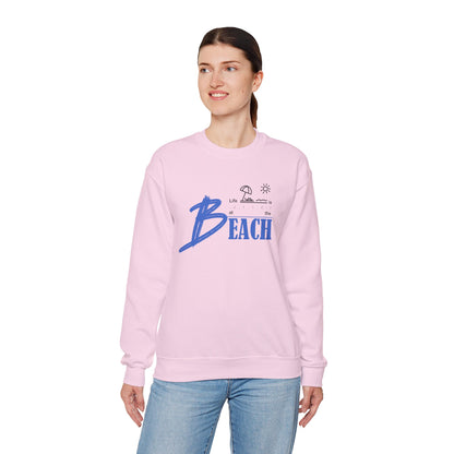 Life is Better at the Beach | Unisex Heavy Blend™ Crewneck Sweatshirt