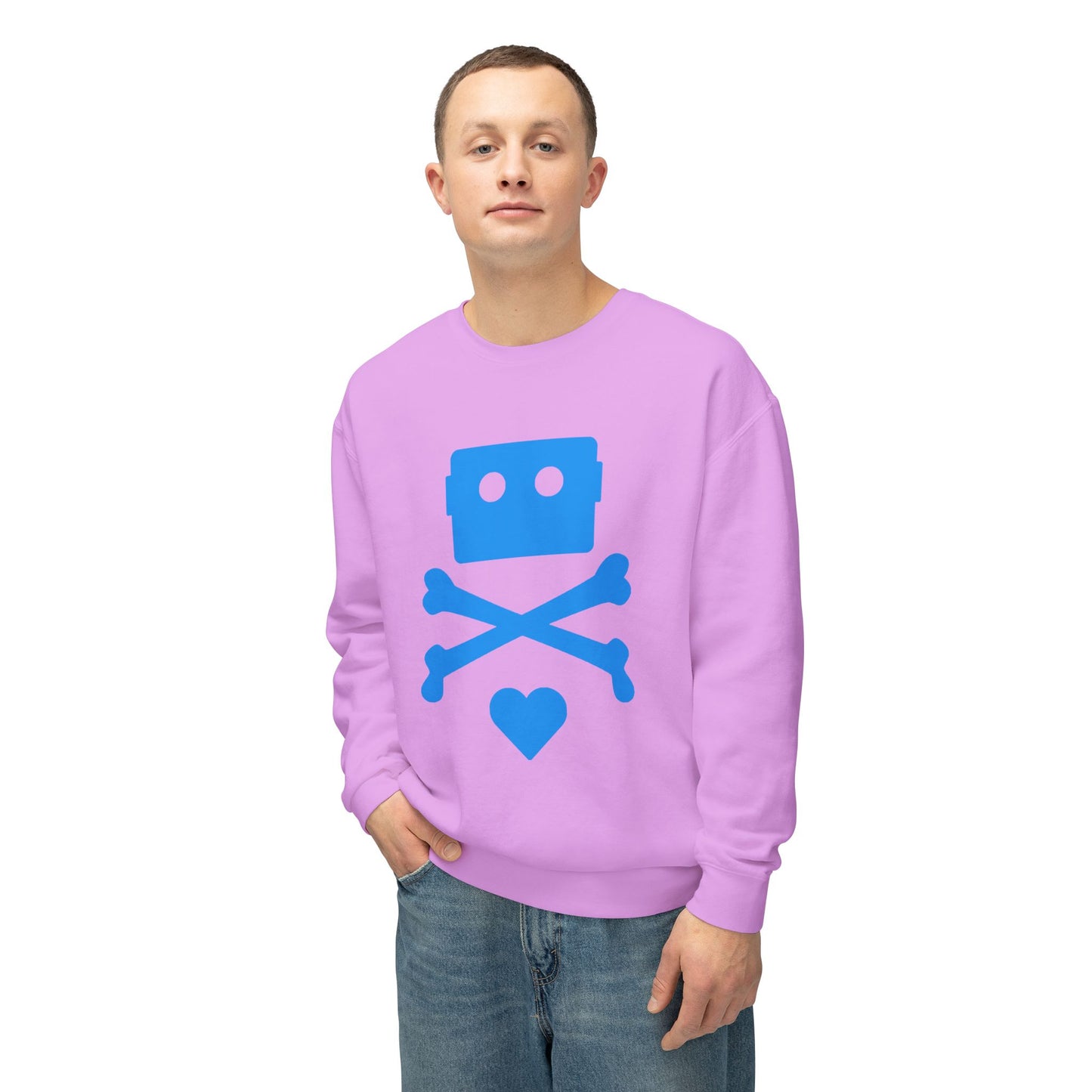 Zima Blue | Unisex Lightweight Crewneck Sweatshirt