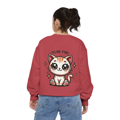 Feline Fine | Unisex Garment-Dyed Sweatshirt