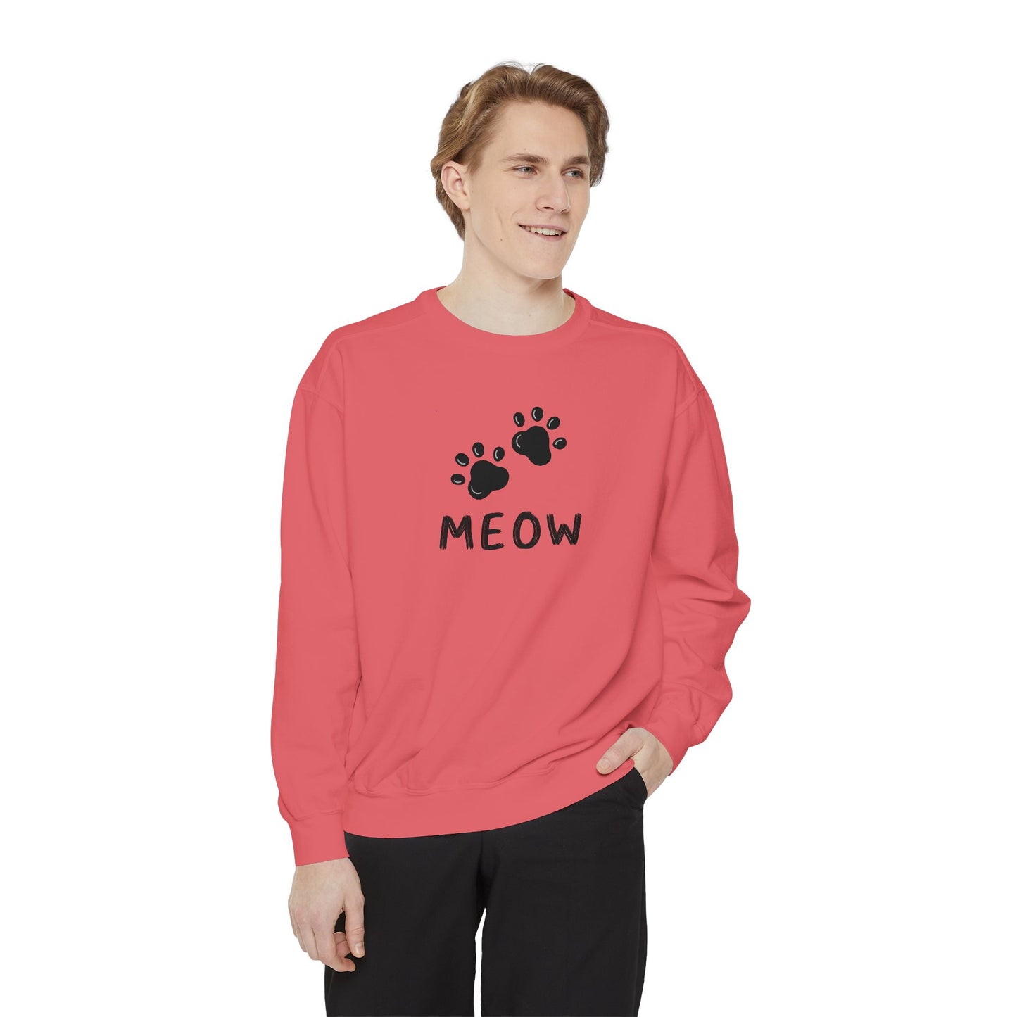 MEOW_Unisex Garment-Dyed Sweatshirt