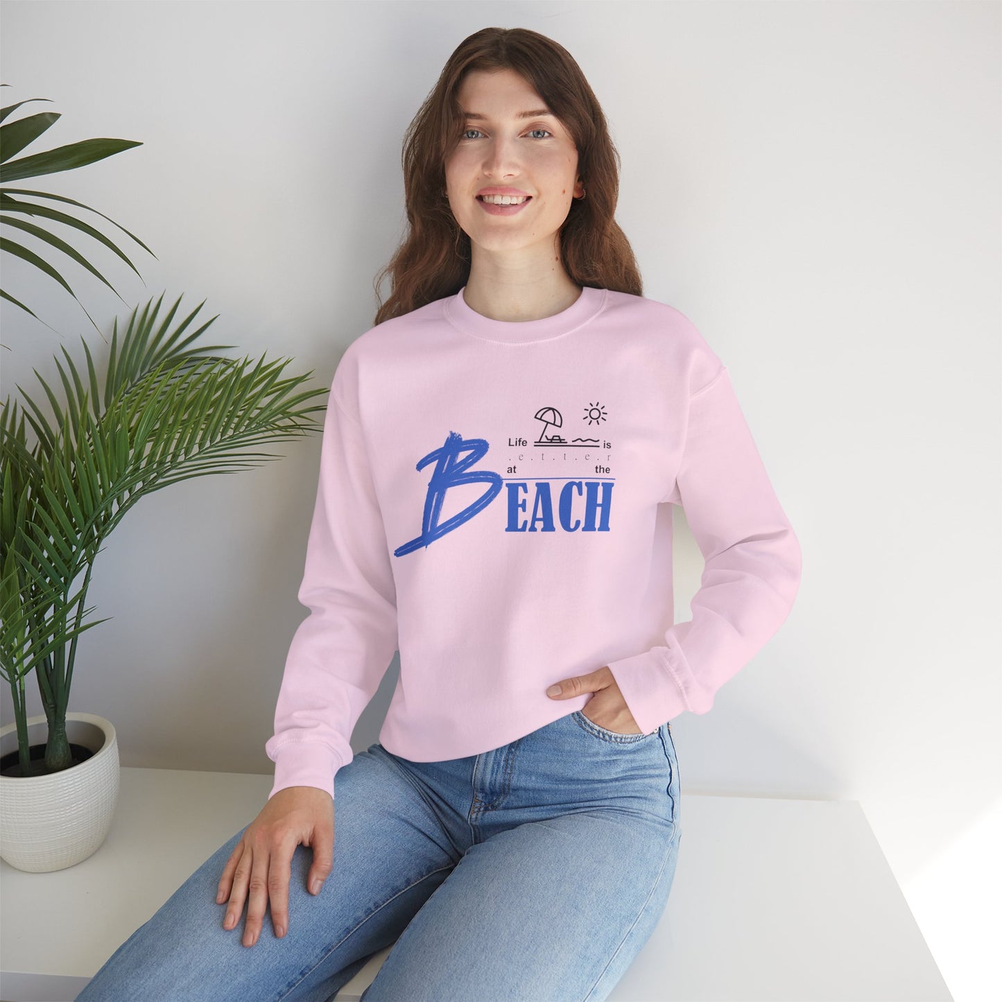 Life is Better at the Beach | Unisex Heavy Blend™ Crewneck Sweatshirt