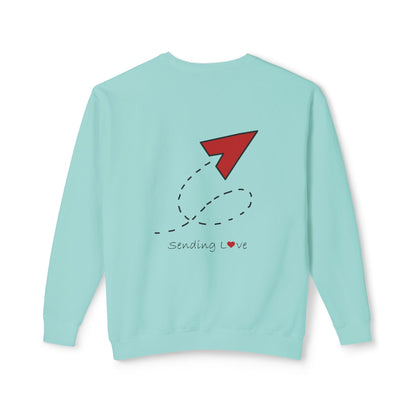 Sending Love | Unisex Lightweight Crewneck Sweatshirt