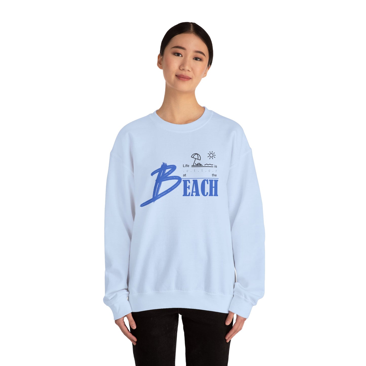 Life is Better at the Beach | Unisex Heavy Blend™ Crewneck Sweatshirt