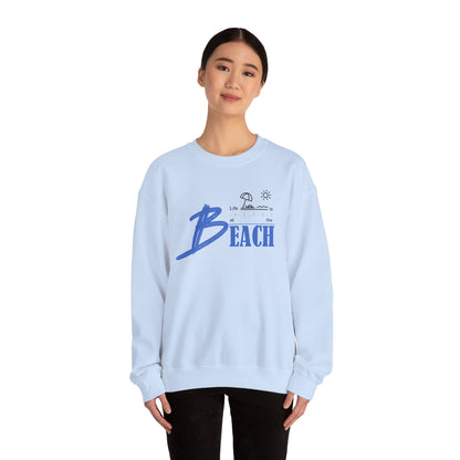 Life is Better at the Beach | Unisex Heavy Blend™ Crewneck Sweatshirt