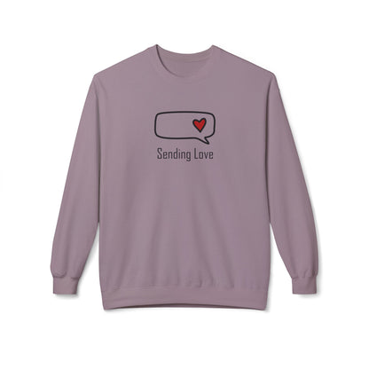 Sending Love_Unisex Midweight Softstyle Fleece Crewneck Sweatshirt