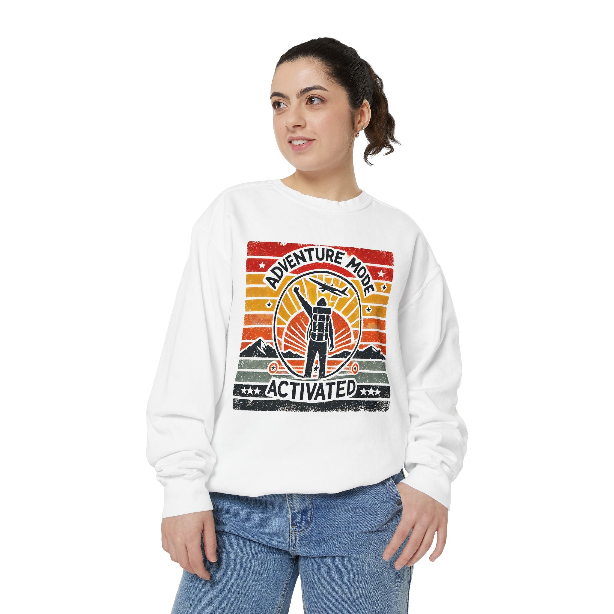 Adventure Mode Activated | Unisex Garment-Dyed Sweatshirt