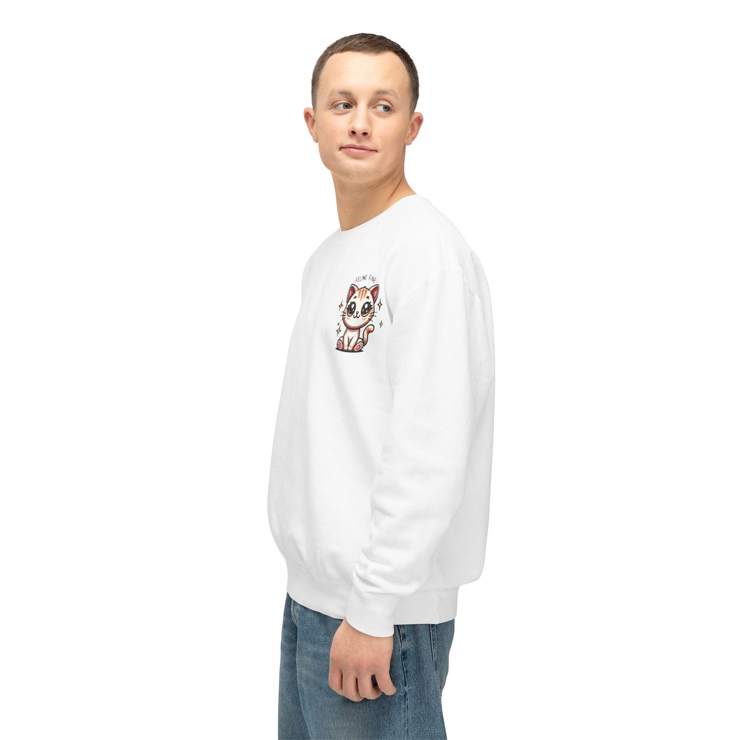 Feline Fine | Unisex Lightweight Crewneck Sweatshirt